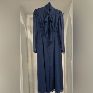 Navy midi dress
